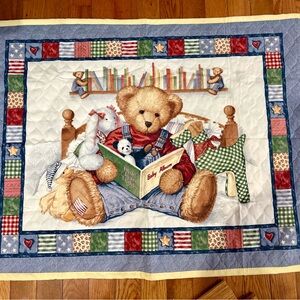 Vintage “Blue Jean Teddy” Baby Quilt